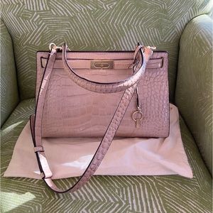 Tory Burch LEE RADZIWILL SMALL BAG Croc Embossed